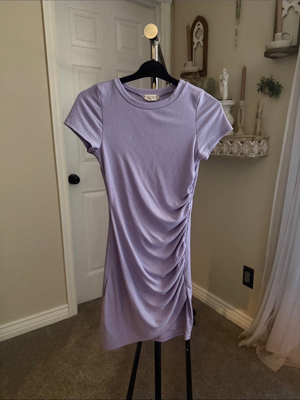 Altar’d State Bodycon Purple Ribbed Dress